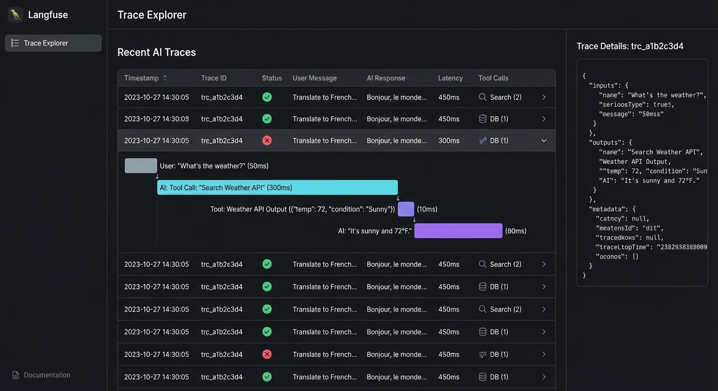 Trace capture dashboard
